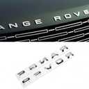 Car Emblem for Front Hood or Trunk lid Rear ABS Material Compatible with Range Rover car Badge car Style Replacement (Gloss Silver)