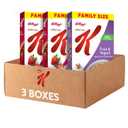 Kelloggs Special K Breakfast Cereal, Family Breakfast, Fiber Cereal, Family Size, Variety Pack (3 Boxes)