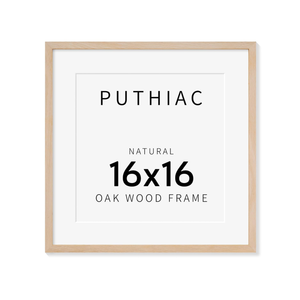 16x16 Picture Frames for Wall - Minimalist 16x16 Oak Wood Frames, 16"x16" Picture Frame Wood, Natural Solid Wooden Picture Frames for Wall Art Photo and Prints(1 Pack, Beige)
