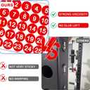 3 x 50 Pcs Red Number Stickers 1-25, Vinyl Small Number Stickers, Strong Adhesive/Waterproof & Anti-Fading, Suitable for Indoor/Outdoor Inventory Management Lockers Equipment Home Office