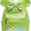 Loungefly Disney The Minnie Mouse Classic Series Womens Backpack: Emerald Iridescent