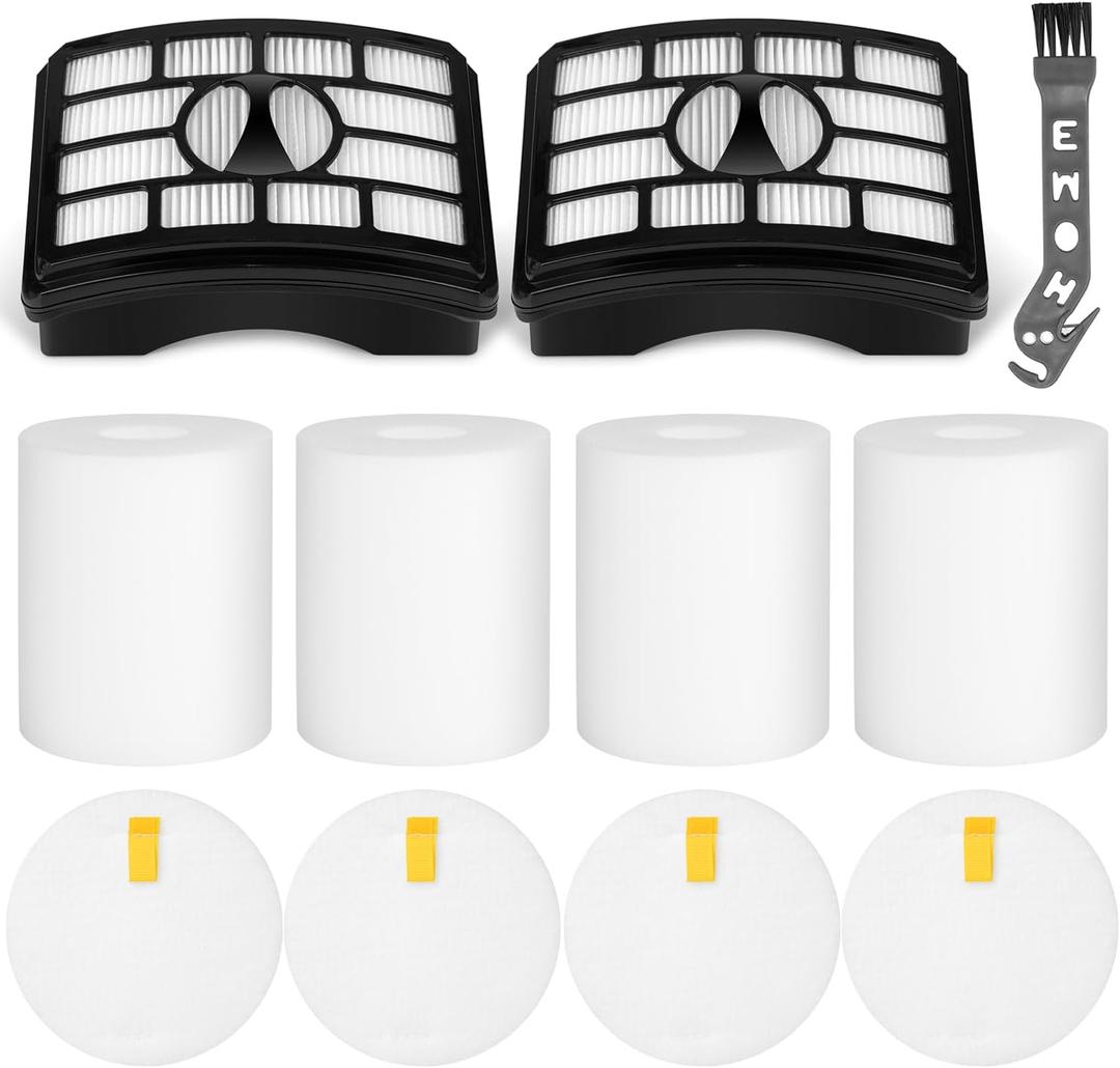 NV500 Filters for Shark Rotator Pro Lift Away NV500, NV501, NV502, NV503, NV505, NV510, NV520, NV552, UV560, Replace Part # XFH500 & XFF500, 2 HEPA Filters + 4 Foam Felt Filters Kit