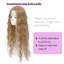 Molefi Hair Toppers for Women 26inch Curly Hair Topper with Bangs for Cosplay Synthetic Wiglets Hairpieces for Thinning Hair Blonde