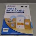 1" X 1" Square Printable Labels Compatible with Inkjet and Laser Printers - 100 Sheets, 6300 Matte White Paper Stickers for QR Codes, Barcodes, and Price Tags - Spartan Industrial Template S001