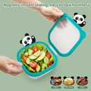 Magnetic Silicone Food Storage Containers, Collapsible Bowls for CampingCollapsible Food ContainersBPA Free,Microwave & Dishwasher Safe,Panda Design for Kitchen,Snacks,Space Saving Design