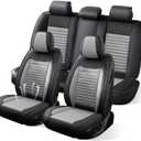 Seat Covers Full Set Fit for Honda Civic 2000-2026, Black&Gray