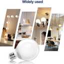 3 x G25 LED Globe Light Bulbs,120V 5W(60W Equivalent), 5000K CRI85+ Daylight Bathroom,E26 Base,Eye-Friendly Vanity Round, Perfect for Vanity Makeup Mirror, Non-Dimmable (2 Pack)
