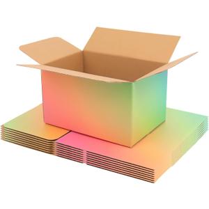 10x7x6 Shipping Boxes Medium Set of 30, Gradient Corrugated Cardboard Box, Mailing Boxes for Packaging Small Business