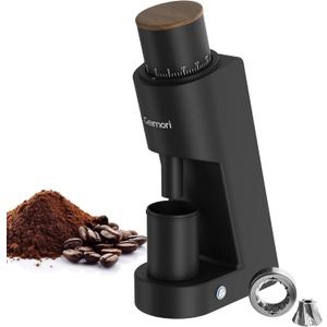 Burr Coffee Grinder,Wirsh Electric Single Dose Coffee Grinder Geimori GU38 with 38mm 6-Core Conical Burr,Stepless Adjustment for Espresso,Drip,French Press,Cold Brew,Bellows Included.
