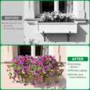 Artificial Fake Flowers Plants UV Resistant, Faux Petunias Silk Flowers for Outdoors No Fade, Fake Outdoor Flowers for Planters Spring, Realistic Home Garden Balcony Yard Decor (Light Purple)