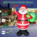 8FT Christmas Inflatables Outdoor Decorations, Christmas Inflatable Santa Claus with LED Lights, Inflatable Christma Decorations Blow Up Santa, Giant Xmas Inflatables for Garden Lawn Yard Party