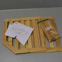 VERTORGAN Bamboo Corner Shelf,2 Tier Plate Organizer for Cabinet and Countertop,Pantry Dish and Spice Rack for Kitchen