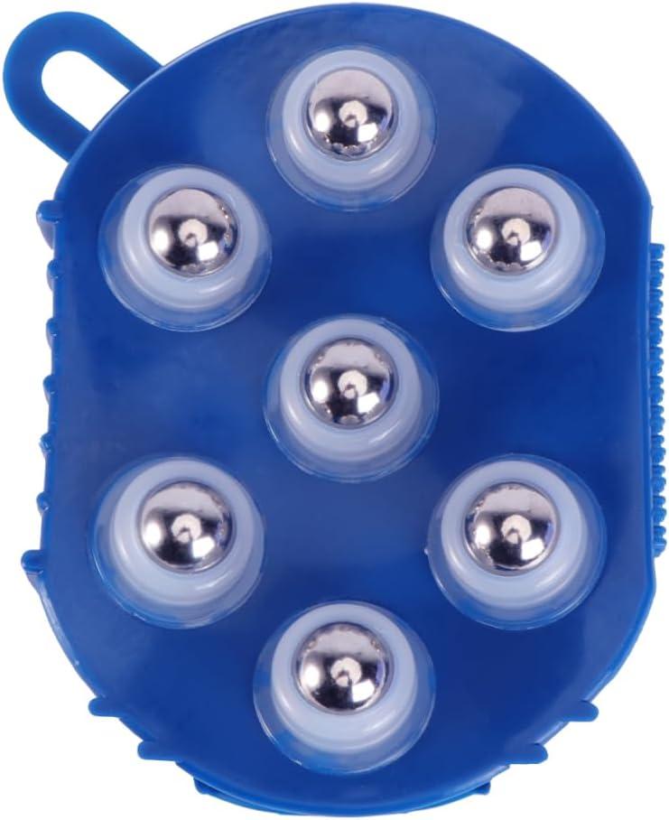 Massage Roller Handheld Massage Ball: Body Tool with 7 360-degree Metal Roller Balls - Glove Brush for Body Shaping, Muscle Back Neck Joint Foot Shoulder Leg Pains Relief