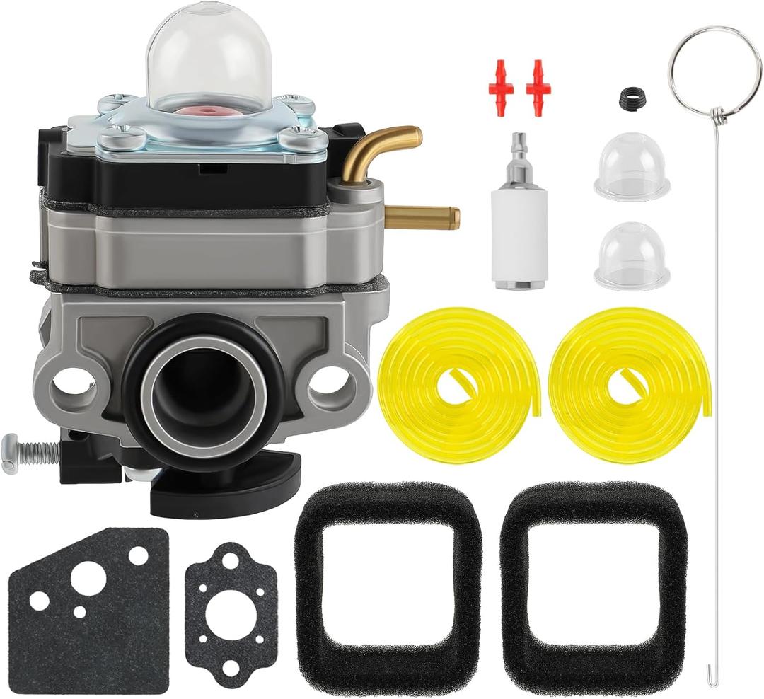 753-06258A Carburetor for Ryobi RY251PH RY252CS RY254BC 2 Cycle 25cc Engine Cultivator String Trimmer Edger with 560873001 Air Filter Tune-Up Kit