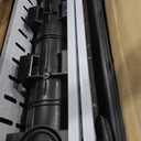 Amylove 3 Set Garage Trench Channel Drain 39.4 x 5.9 x 5.1 Inches, Garage Floor Drainage Trench Systems with 3 Stainless Steel Drainage Grates Cover and 3 Plastic End Caps for Pool Driveway, Black