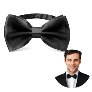 Pack of 3 Yetuab Black Bow Ties for Men,Bowtie,Father's Day Gift Present,Bow Tie for Wedding,Bowtie for Bridegroom,Bowties for Halloween Cosplay Costume Party and Formal Events for Men Adult Boy