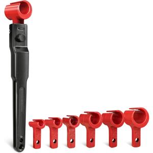 Door Hinge Adjustment Tool Set - 6 in 1 Precise Hinge Gap Adjustment Wrench for Residential and Commercial Doors Reinforced Steel Design Door Hinge Tool for Door Alignment Repair and Installation