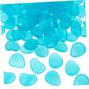 100Pcs Luminous Aquarium Pebbles Glowing Garden Stones for Aquariums Walkways and Landscape Decor Lake for Potted Plants and Outdoor Lighting