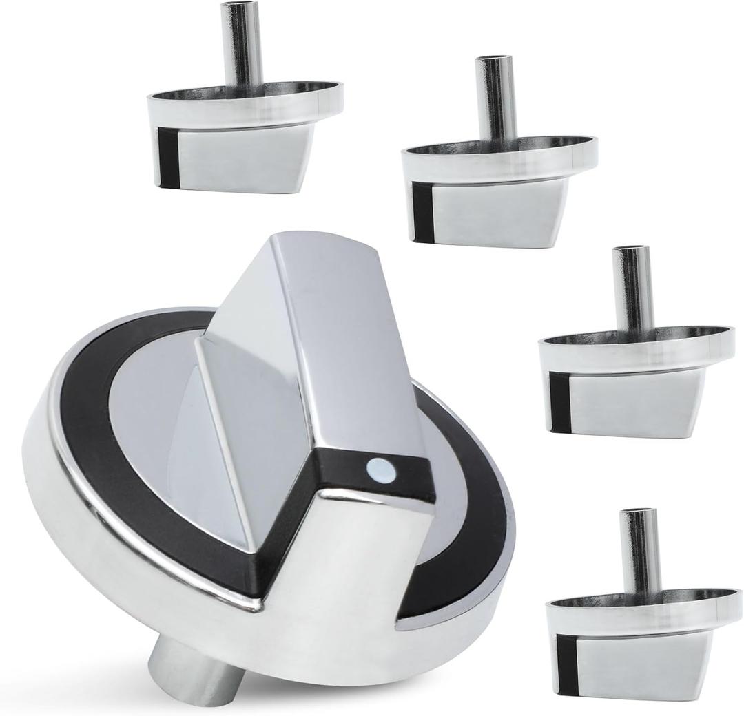 Upgraded W10284885 Control Knob 5 Pack Compatible with Whirlpool W10284885,WPW10284885,1874811,AP6018699,PS11752001,EAP11752001,PD00005137 (Pack of 4)