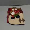 21 inch Plaid Christmas Stockings Snowman with Santa Claus One Piece, Felt Large Plush 3D Snowman Design Hanging Xmas Stocking for Girls Boys Gift Tree Mantel Party Dcor (Red Snowman)