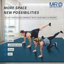 MRO Extra Large Exercise Mat For Home Gym, 8'x4.5'/7'x4.5'/6'x4.5'(7mm) Workout Mats for Gym Flooring, Non-Slip, Extra Thick Durable Cardio Mat, Ideal for Plyo, Weights, MMA, Jump Rope -Shoe Friendly