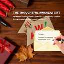 2 x Happy Kwanzaa Banner Decorations for Home  Burlap Hanging Flags with Kinara Candle, Happy Kwana Signs for Office Classroom Indoor Party, Traditional African American Festival Party Supplies