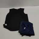 DEVOPS 2 Pack Men's Athletic Compression Shirts Sleeveless, Small (Blue & Black)