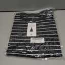 ZESICA Womens Long Sleeve Striped Shirts V Neck Button Up Sweater Casual Loose Basic Tops Trendy Spring Clothes (M)