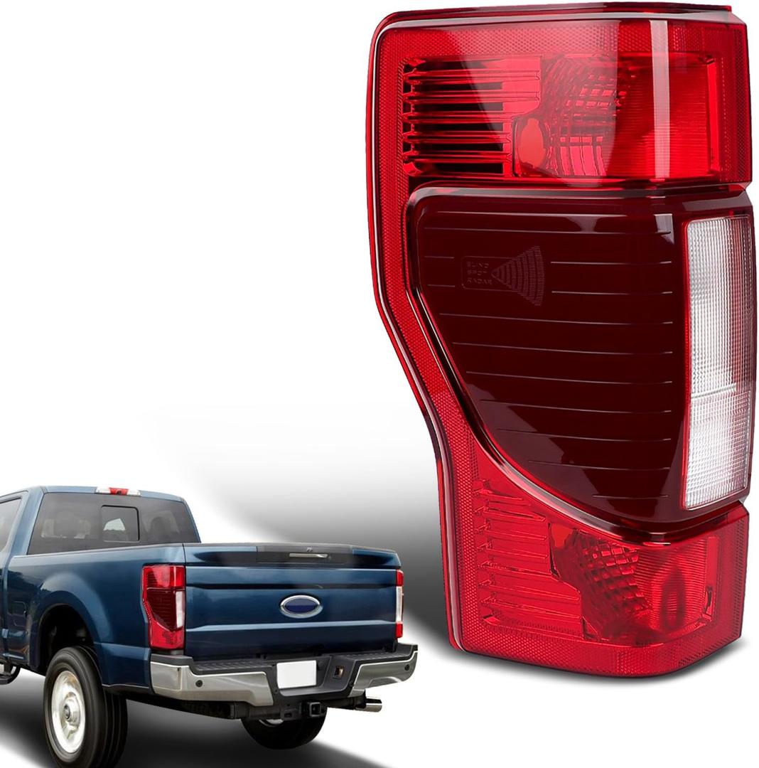 Tail Lights Compatible with 2020-2022 Ford F250 F350 Super Duty Halogen w/Blind Spot (Module Not Included) Rear Lamp Assembly Replace F02800279 LC3Z13405A (Left Driver Side)