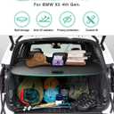 Powerty Cargo Cover for 2019-2025 2026 BMW X5 Trunk Cover Retractable Trunk Shielding Shade X5 Accessories Cargo Luggage Cover Black