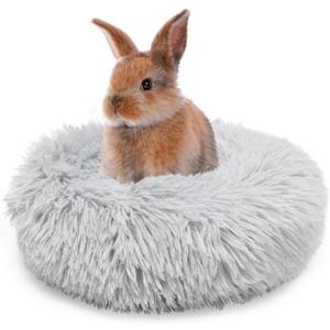 Bunny Bed Rabbit Hideout Large Soft & Comfortable Small Animal Bedding Cozy Bed Mat Warm Hideaway Cage Accessories for Guinea Pig Light Grey (XXXS (11.8 X11.8"))