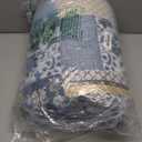 WONGS BEDDING Quilt Set King Size Blue, 3 Pieces Summer Patchwork Plaid Bedspread Coverlet Set, Floral Soft Lightweight Microfiber Bedding Set for All Season(104"90)