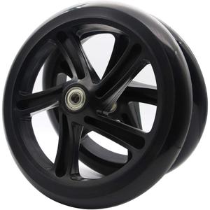 Z-FIRST 2PCS 200mm Adult Scooter Wheels with ABEC 9 Bearings for Razor and Adult Kick Scooters (Black)