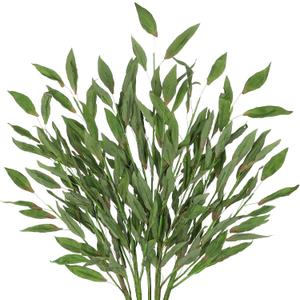 5 Pcs Artificial Fall Eucalyptus Leaves Greenery Stems for Home Vase Decor, 35" Fake Leaf Branches Plants for Autumn Floral Arrangements, Wedding, Thanksgiving & Party Table Centerpieces, Green