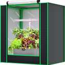 VIVOSUN Small Grow Tent for Aerogarden, Hydroponics Growing System, 20”x14”x21” Highly Reflective Mylar Indoor Grow Tent with Sealed Bottom Design, Ventilation Window and Cable Hole Port