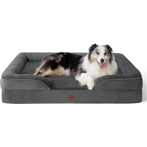 Bedsure Orthopedic Dog Bed for Extra Large Dogs - XL Washable Dog Sofa Bed Large, Supportive Foam Pet Couch Bed with Removable Washable Cover, Waterproof Lining and Nonskid Bottom, Dark Grey