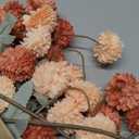 12 Pcs Faux Kiku Flower Fall Artifical Floral Picks Fake Pompon Mums Small Chrysanthemum Ball Flower Stem Autumn Branches for Vase Table Centerpieces Wedding DIY Bouquet Decor(Sunset Blaze)