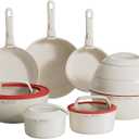 OMTM Ceramic Non-Stick Cookware Set Pots and Pans with Detachable Handle, Complete Set