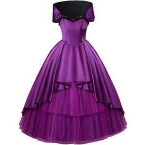 Willyacos Bearded Lady Costume Greatest Showman Cosplay Costume Lettie Lutz Costume Dress Women Adult (X-Large, Purple)