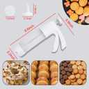 Cookie Press, Icing Precision Kit with 12 Nozzles - Dishwasher Safe & Non-Slip Grip, Buttercream Decorating Tool for Cakes, Cookies, Cupcakes, DIY Home Baking, Easy Clean Pastry Piping Kit