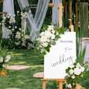 WEIERYUE(Pack of 2 Artificial Flowers Decorations, Wedding Flowers, Wedding, Banquet, Party, Reception Entrance Welcome Sign and Background Decoration(White)
