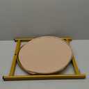 danpinera Round Side Table with Fabric Storage Basket, Metal Side Small Bedside Table Nightstand with Removable Tray Top for Living Room, Bedroom, Nursery, Bathroom, Gold