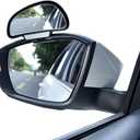 360 degree adjustable Wide Angle Side Rear Mirrors blind spot Snap way rear view mirror universal ( Black) (Left)