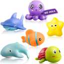 Hely Cancy Infant Bath Toys for 18 Months - No Hole Animal Bathtub Toys, Baby Bath Tub Toys