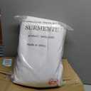 Surmente 2 Pack White Table Skirt, 14ft Polyester Tablecloth for Weddings, Banquets, or Restaurants