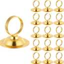 Urban Deco 16 PK Table Card Holder Place Card Holders Steel Card Holders for Photos, Food Signs, Memo Notes, Weddings, Restaurants, BirthdayGold