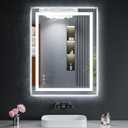 24"x32" LED Bathroom Mirror with Lights, Backlit + Front Lit with CRI>90, Lighted Mirror for Bathroom, Anti-Fog, Dimmable Brightness, 3 Colors, Memory Function, Shatterproof Tempered Glass