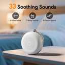 White Noise Machine for Baby Adult, Portable Sound Machine with 33 Soothing Sounds, Timer & Memory Function for Sleep, Travel, Nursery, Office and Home
