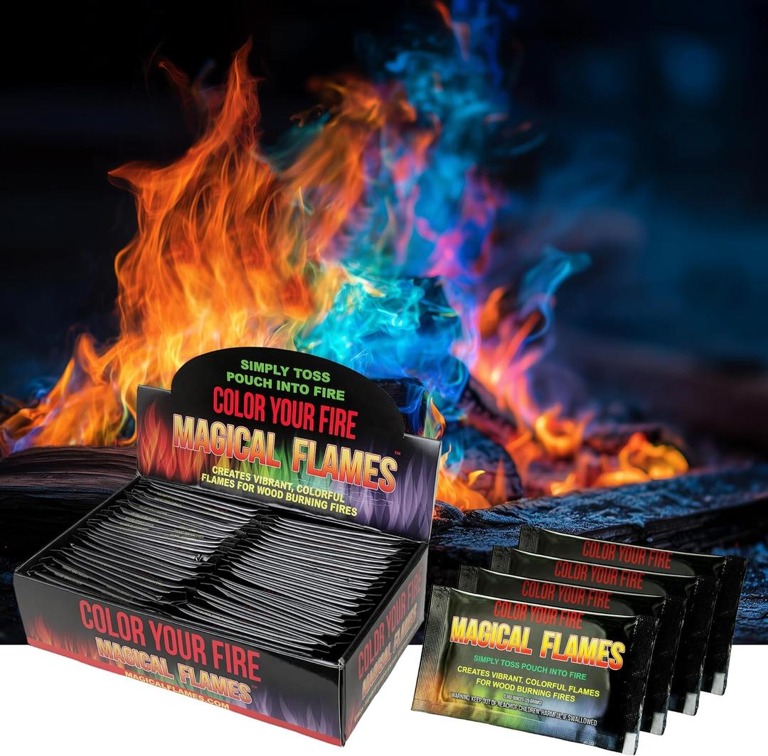 Magical Flames Fire Color Changing Packets Fire Pit (50 Pack), Fire Color Packets for Camping Essentials, Campfire, Bonfire & Fireplaces, Fire Pits Accessories for Outside Magical Flames Fire Color Changing Packets Fire Pit (50 Pack), Fire Color Packets for Camping Essentials, Campfire, Bonfire & Fireplaces, Fire Pits Accessories for Outside