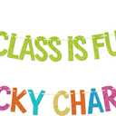 StarryOcean St Patricks Day Classroom Banner - This Class is Full of Luck Charm Banner, St. Patrick's Day Classroom Decorations, Lucky Green Shamrock Clover Garland for March Bulletin Board